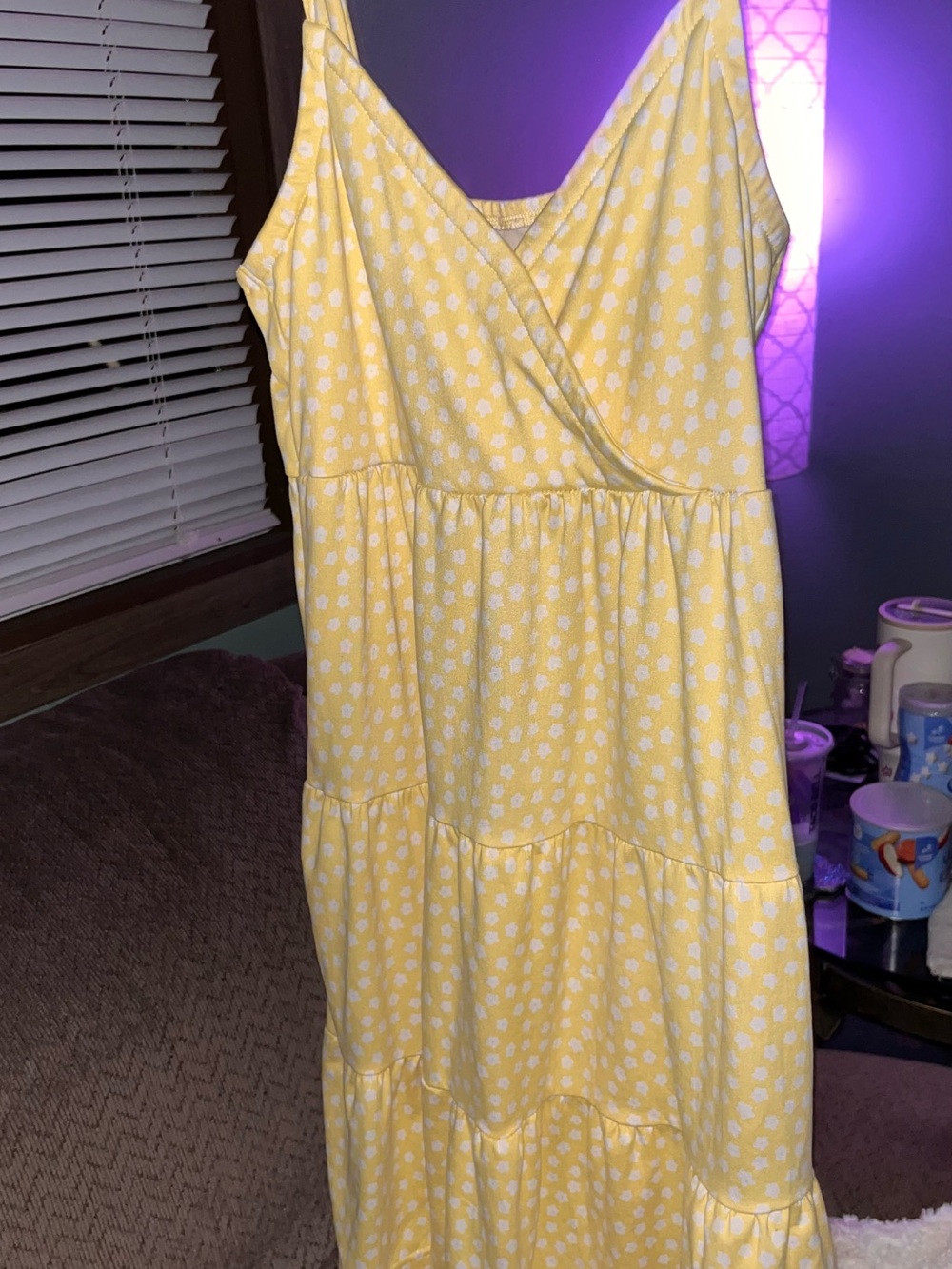 Yellow Floral Tiered Sundress - Lightweight Summer Dress